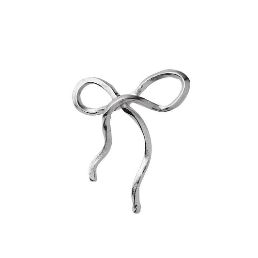 FLOW BOW EARRING SILVER